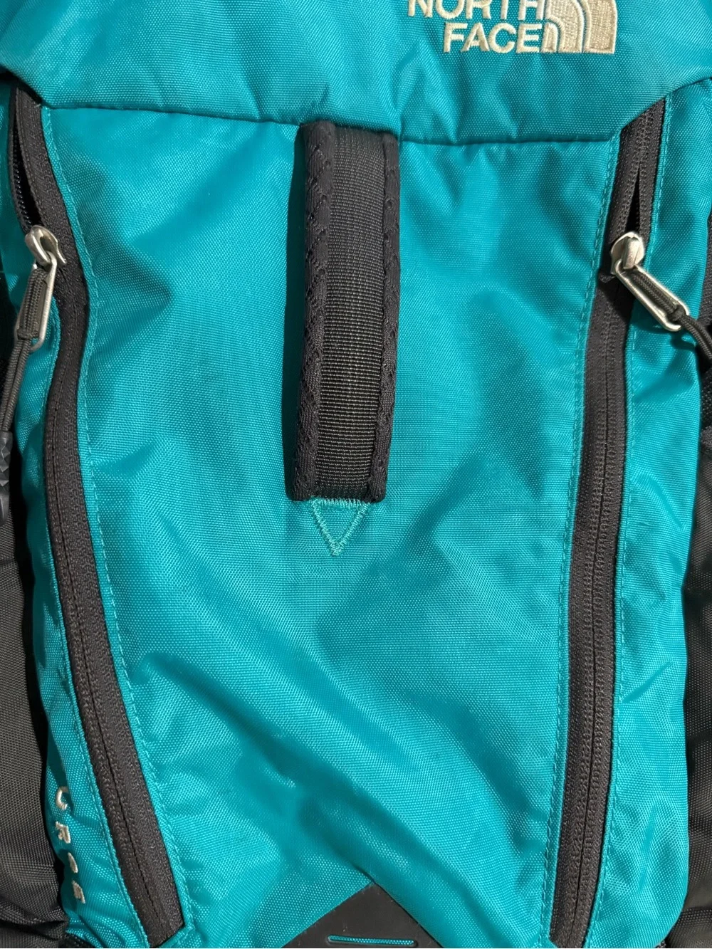 The North Face Teal and Gray Backpack